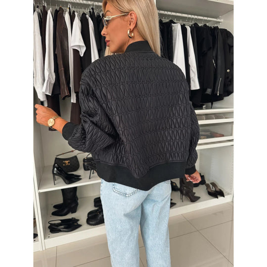 Damen Steppjacke im sportlich eleganten Design mit voluminösen Ärmeln R&B