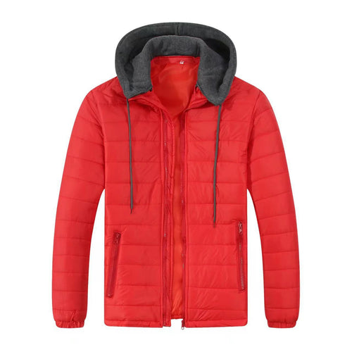 Herren gesteppte Windjacke mit Kapuze R&B