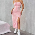 Damen Maxikleid mit Blumenmuster EB