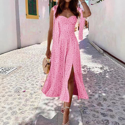 Damen Maxikleid mit verstellbaren Trägern und floralem Design R&B