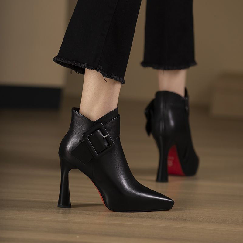Damen Schicke Stiefeletten mit eleganter Schnalle R&B
