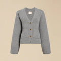 Damen Strickjacke mit tiefem V-Ausschnitt und praktischen Taschen R&B