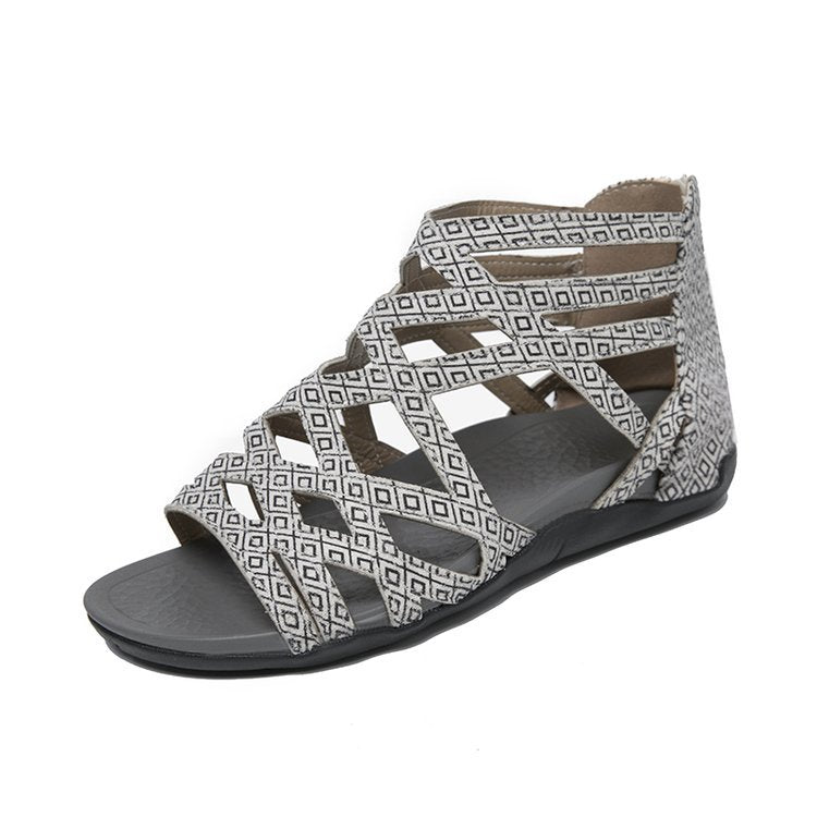 Damen Komfortable Riemensandalen mit geflochtenem Riemendesign R&B