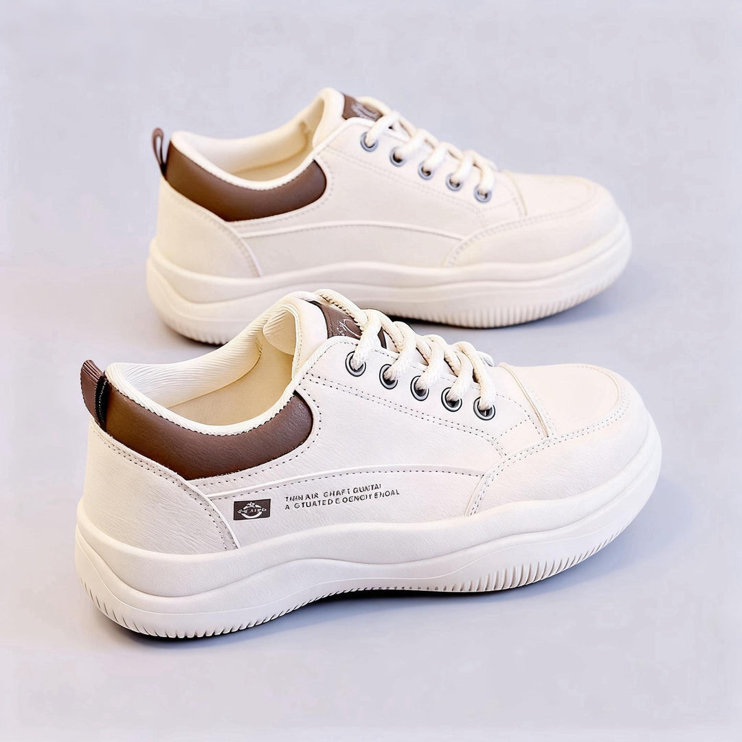 Damen Sportliche Sneakers mit Premium-Leder-Oberfläche und gepolsterter Innensohle R&B