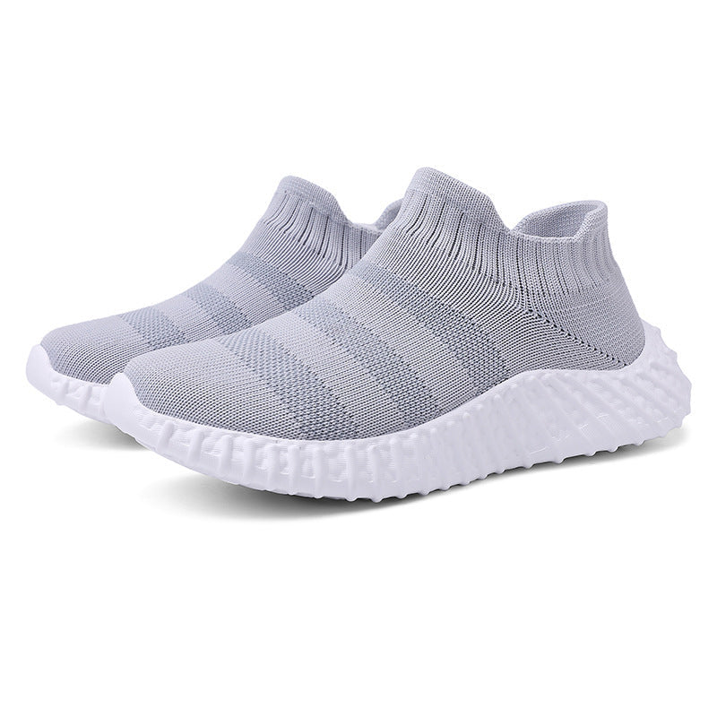 Damen Strick-Sneaker mit elastischem Abschluss und rutschfester Sohle