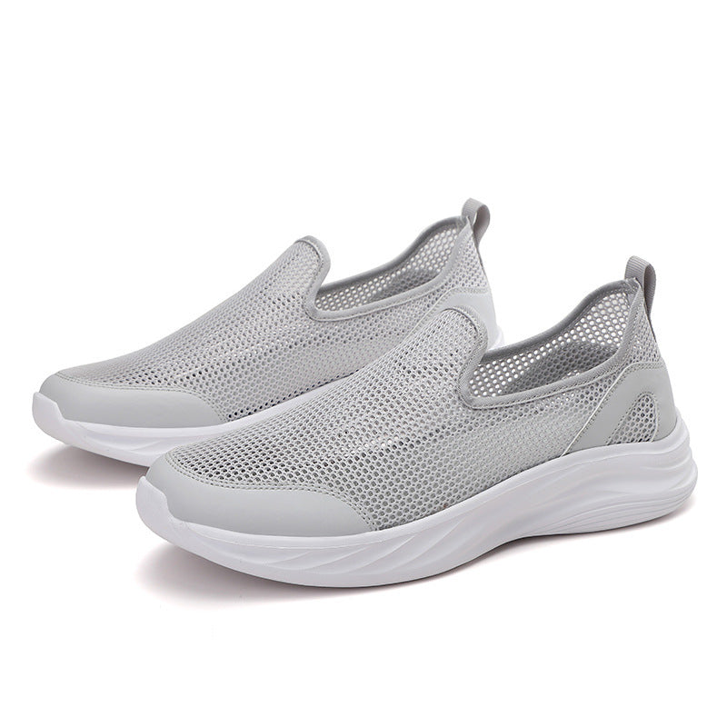 Herren nan atmungsaktiver Netz-Sportschuh mit Schlupfform und stoßdämpfender Laufsohle R&B