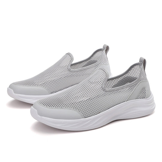 Herren nan atmungsaktiver Netz-Sportschuh mit Schlupfform und stoßdämpfender Laufsohle R&B