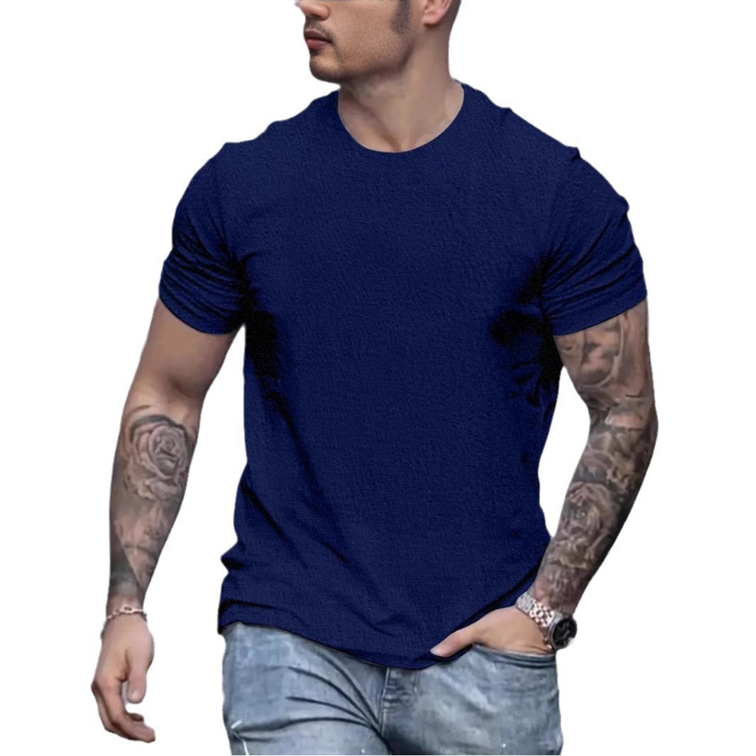 Herren lässiges T-Shirt mit strukturierter Oberfläche und bequemem Schnitt