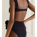 Damen Hochgeschnittener Bikini mit raffiniertem Rüschendetail R&B