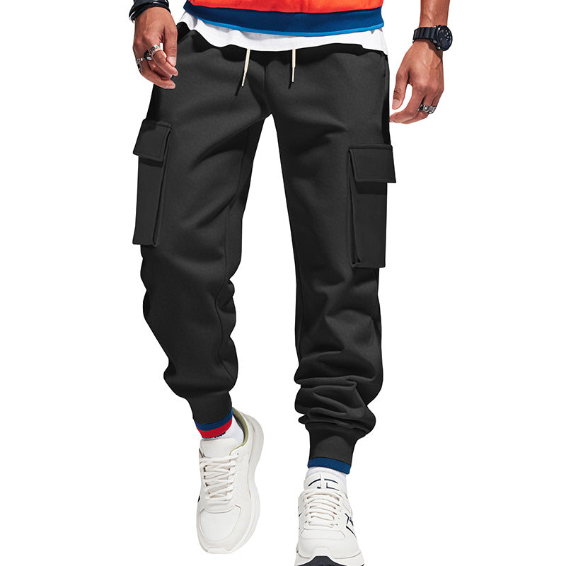 Herren Cargo-Jogginghose mit praktischen Reißverschlusstaschen und elastischem Bund R&B