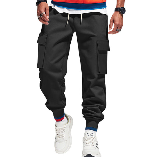 Herren Cargo-Jogginghose mit praktischen Reißverschlusstaschen und elastischem Bund R&B