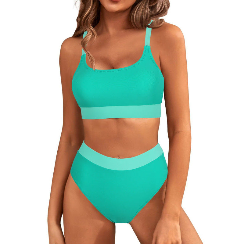 Damen Bikini-Set mit hohem Bund und sportlichem Schnitt R&B