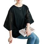 Damen stilvolles Oberteil mit strukturiertem Sleeve