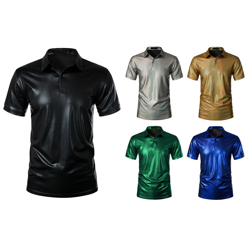 Herren Sport Polo-Shirt mit glänzender Oberfläche und atmungsaktiver Funktionalität