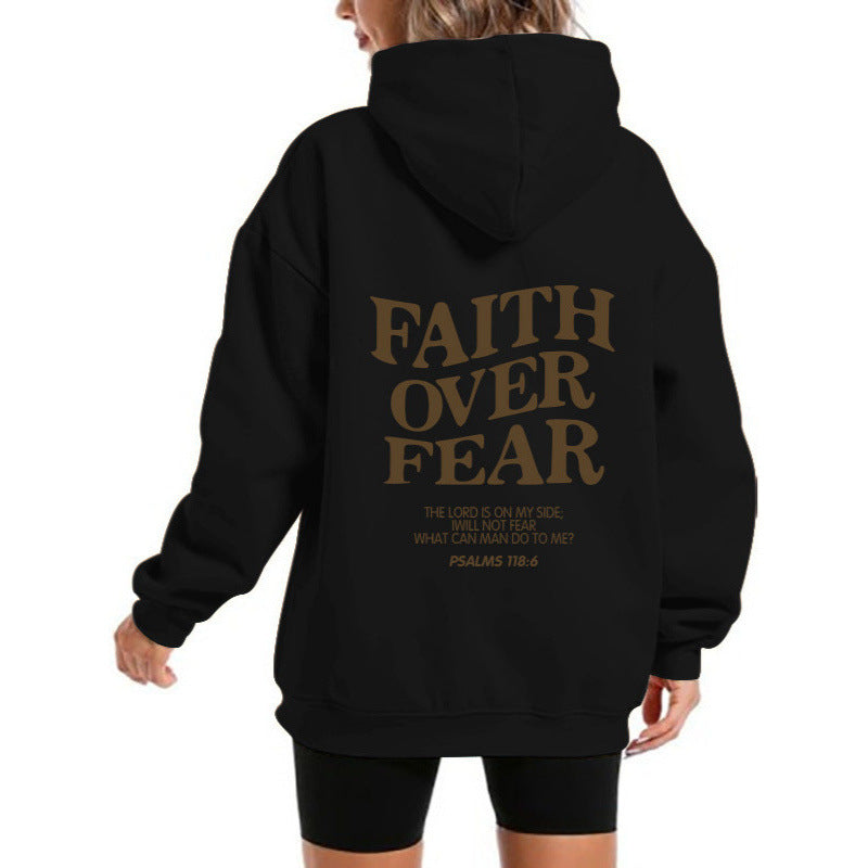 Damen Kapuzensweater mit motivierendem Schriftzug und bequemem Schnitt