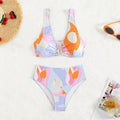 Damen Bikini-Set mit verspieltem Schnitt und hohem Taillendesign R&B