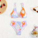 Damen Bikini-Set mit verspieltem Schnitt und hohem Taillendesign R&B