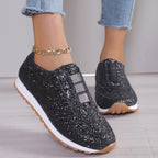 Damen Glitzernde Slip-On Sneakers R&B