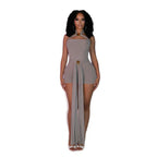 Damen stylischer Einteiler mit elegantem Wickeldesign und dekorativen Trägern R&B