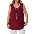 Damen Weiter Schnitt Tank-Top mit lässigem Stil R&B