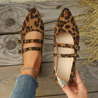 Damen spitze Ballerinas mit doppeltem Riemendesign R&B