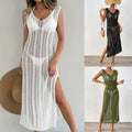 Damen eleganter Häkelsarong mit transparentem Design R&B