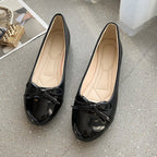 Damen elegante Ballerinas mit modischer Schleifenapplikation R&B