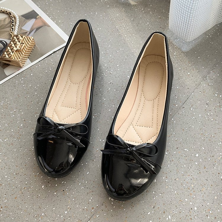Damen elegante Ballerinas mit modischer Schleifenapplikation R&B