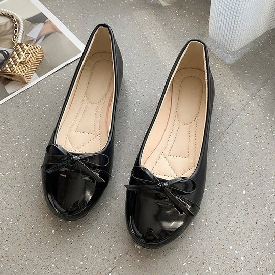 Damen elegante Ballerinas mit modischer Schleifenapplikation R&B