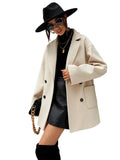 Damen Oversized Wollmantel Damen