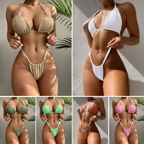 Damen Triangel-Bikini mit hohem Beinausschnitt R&B
