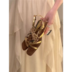 Damen elegante Sandalen mit funkelnden Strassdetails R&B