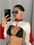 Damen modische cropped Jacke R&B
