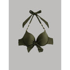 Damen Triangel-Bikini mit verstellbarem Halter und elegantem Knoten R&B