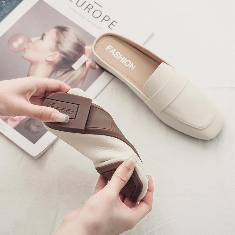 Damen elegante Slipper mit modischem Ledermuster R&B