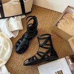 Damen Bequeme und moderne Sandalen mit dekorativen Riemen R&B