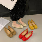 Damen Ballerinas mit feinem Schleifen-Detail aus柔igem Material R&B