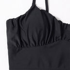Damen Crop-Top Bikinioberteil mit verstellbaren Trägern und sportlichem Design R&B