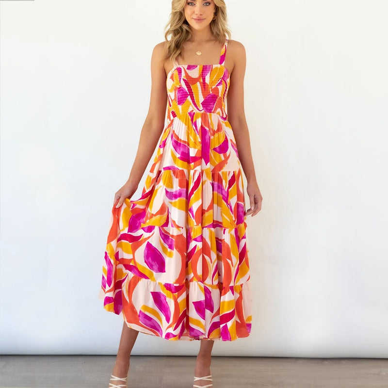 Damen Maxikleid mit floralem Design R&B