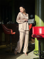 Damen Elegantes Satin Pyjama-Set R&B