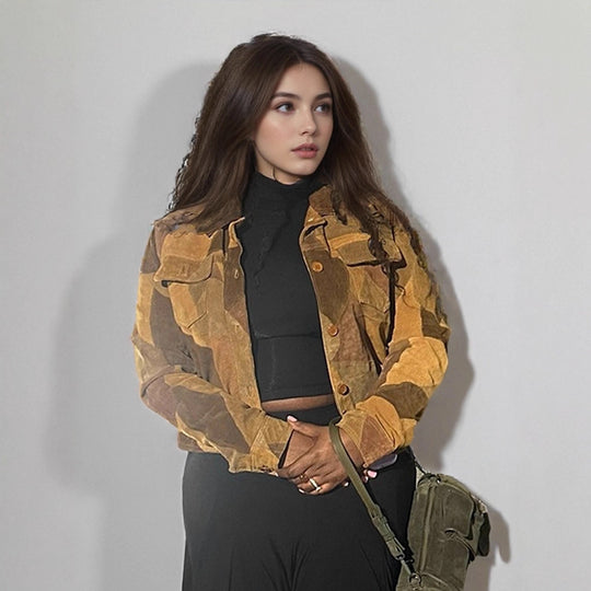 Damen cropped Wildlederjacke R&B