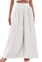 Damen Weite High-Waist-Hose mit elastischem Bund und praktischen Taschen R&B