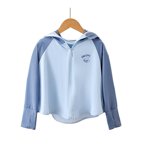 Jungen atmungsaktive Kapuzenjacke mit UV-Schutz R&B