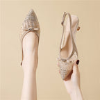 Damen Elegante Slingback-Pumps mit zierlichem Schmuck und bequemer Absatzhöhe R&B