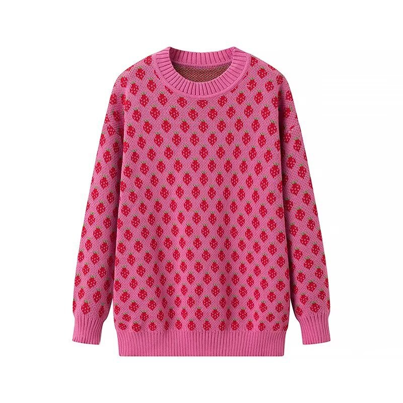 Damen Strickpullover mit floralen Mustern R&B