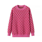Damen Strickpullover mit floralen Mustern