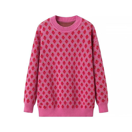 Damen Strickpullover mit floralen Mustern R&B