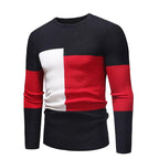 Herren Designer Pullover mit modernem Blockmuster R&B