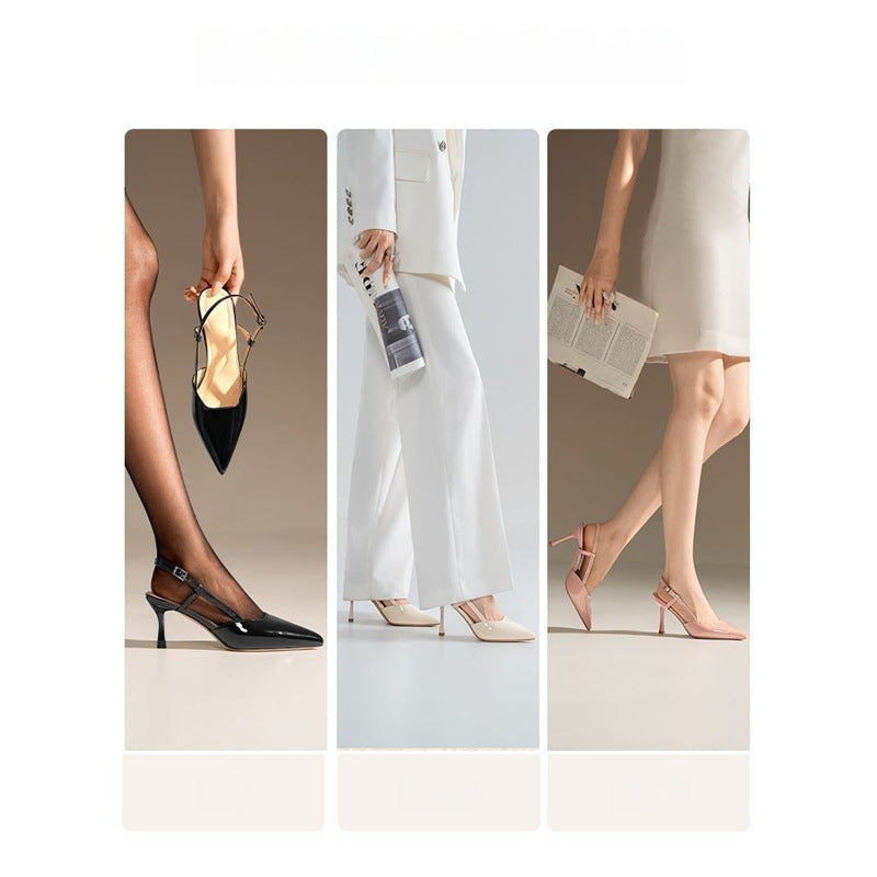 Damen Slingback High Heels mit eleganter Spitzenform R&B