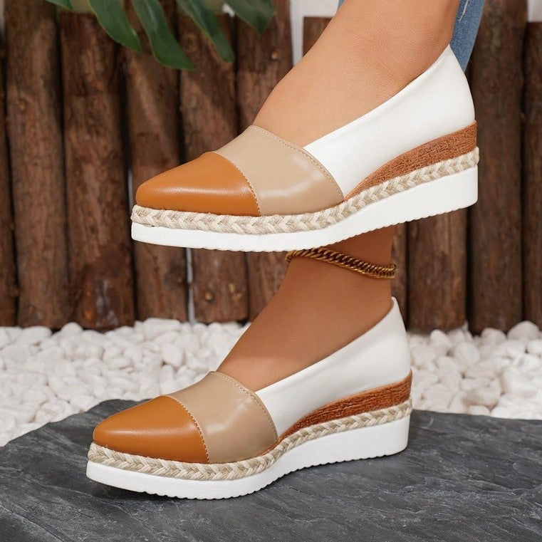 Damen Wedge-Pantoletten mit elegantem Geflecht und vielseitiger Sohle R&B